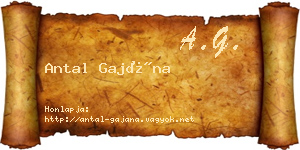 Antal Gajána névjegykártya